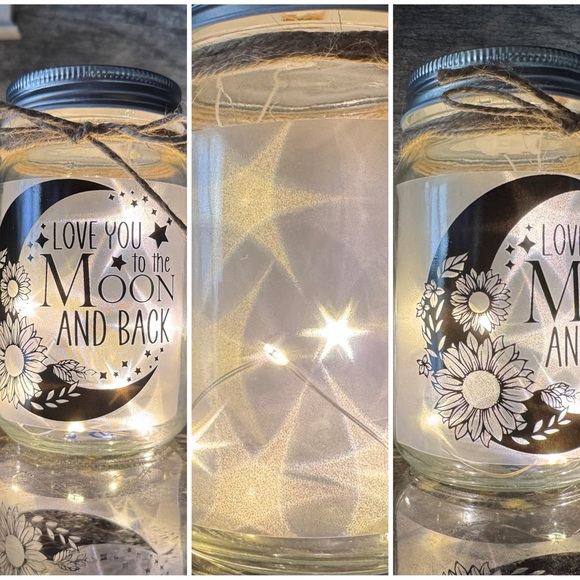 Decorative Mason Jar with LED Lights Handcrafted - Picture 9 of 9